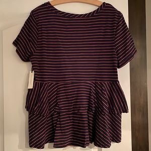 Anthropologie back ruffle Tshirt